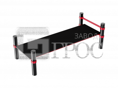Горизонтальная гимнастическая скамья с фиксацией ступней (для выполнения испытания (теста) ГТО 